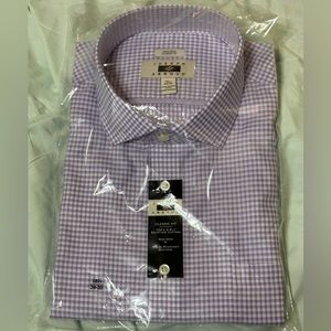 Joseph Abboud Classic Fit  Dress Shirt • 18 1/2 • 34/35 • NWT • Purple Check